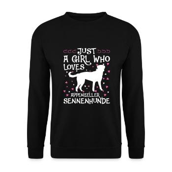 Appenzeller Mountain Dog Gift Dogs - Unisex Sweatshirt - black - Front - Alina (178cm) & Michal (187cm)