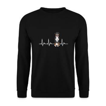 Appenzeller Mountain Dog Gift Dogs - Unisex Sweatshirt - black - Front - Alina (178cm) & Michal (187cm)