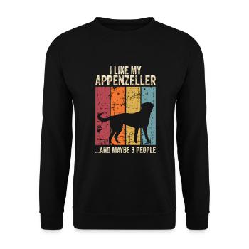 Appenzeller Mountain Dog Gift Dogs - Unisex Sweatshirt - black - Front - Alina (178cm) & Michal (187cm)