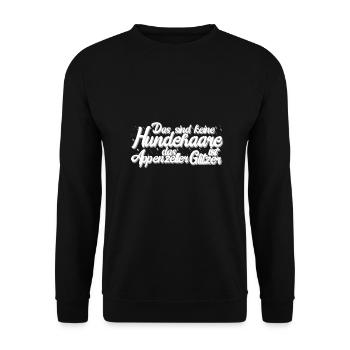 Appenzeller Sennenhund Geschenk Hunde - Unisex Pullover - Schwarz - Vorne - Alina (178cm) & Michal (187cm)