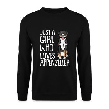 Appenzeller Mountain Dog Gift Dogs - Unisex Sweatshirt - black - Front - Alina (178cm) & Michal (187cm)
