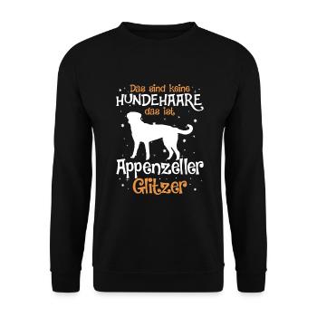 Appenzeller Sennenhund Geschenk Hunde - Unisex Pullover - Schwarz - Vorne - Alina (178cm) & Michal (187cm)