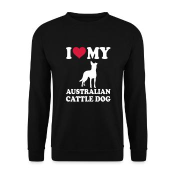 Australian Cattle Dog Gift Dogs - Unisex Sweatshirt - black - Front - Alina (178cm) & Michal (187cm)