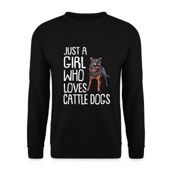 Australian Cattle Dog Gift Dogs - Unisex Sweatshirt - black - Front - Alina (178cm) & Michal (187cm)