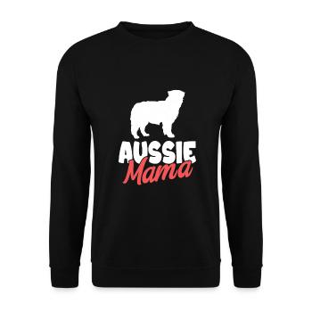Australian Shepherd Geschenk Hunde - Unisex Pullover - Schwarz - Vorne - Alina (178cm) & Michal (187cm)