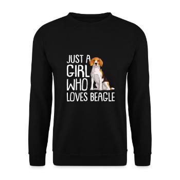 Beagle Gift Dogs - Unisex Sweatshirt - black - Front - Alina (178cm) & Michal (187cm)