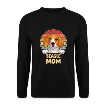 Beagle Gift Dogs - Unisex Sweatshirt - black - Front - Alina (178cm) & Michal (187cm)