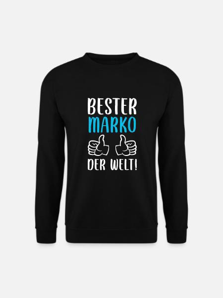 Marko Vorname Name Geburtstag - Unisex Pullover - Schwarz