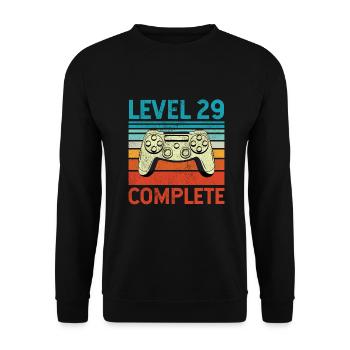 Niveau 29 Terminé - Sweat-shirt Unisexe - noir - Devant - Alina (178cm) & Michal (187cm)