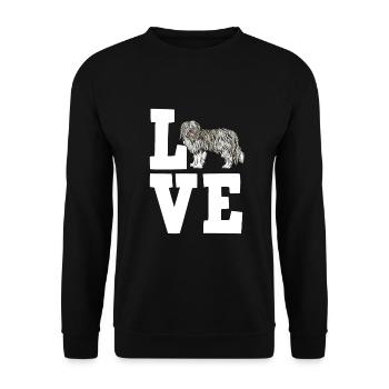 Bearded Collie Gift Chiens - Sweat-shirt Unisexe - noir - Devant - Alina (178cm) & Michal (187cm)