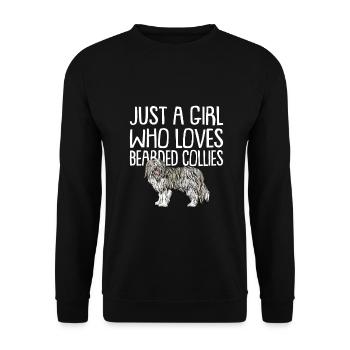 Bearded Collie Gift Chiens - Sweat-shirt Unisexe - noir - Devant - Alina (178cm) & Michal (187cm)