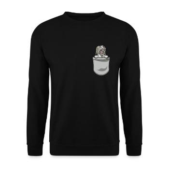 Bearded Collie Gift Chiens - Sweat-shirt Unisexe - noir - Devant - Alina (178cm) & Michal (187cm)