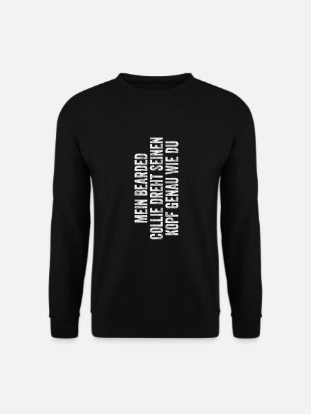 Bearded Collie Geschenk Hunde - Unisex Pullover - Schwarz