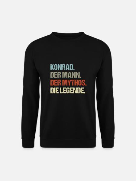 Konrad der Mann der Mythos die Legende - Unisex Pullover - Schwarz