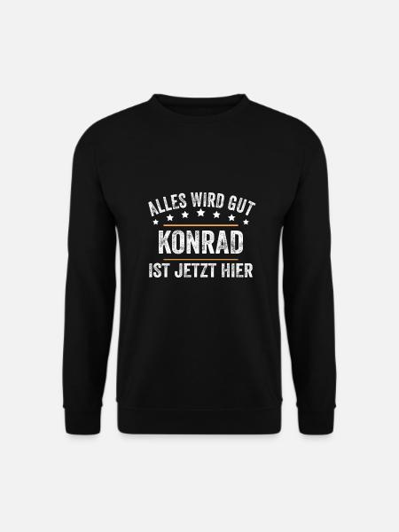 Konrad Vorname Name Geburtstag - Unisex Pullover - Schwarz