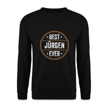 Best Jürgen Ever Vorname Name Geschenk - Unisex Pullover - Schwarz - Vorne - Alina (178cm) & Michal (187cm)