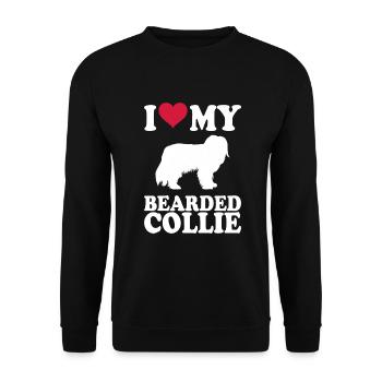 Bearded Collie Gift Chiens - Sweat-shirt Unisexe - noir - Devant - Alina (178cm) & Michal (187cm)
