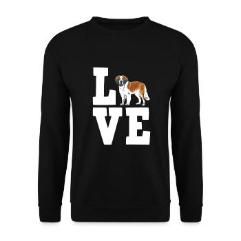 St. Bernard Chiens Cadeaux - Sweat-shirt Unisexe - noir - Devant - Alina (178cm) & Michal (187cm)