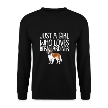 St. Bernard Gift Dogs - Unisex Sweatshirt - black - Front - Alina (178cm) & Michal (187cm)