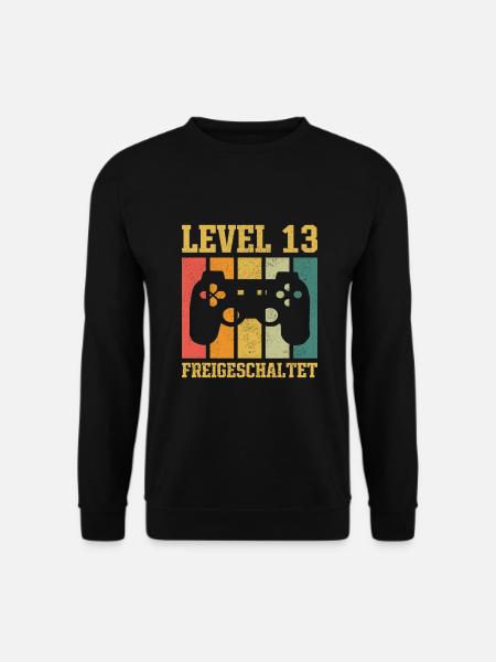Level 13 freigeschaltet - Unisex Pullover - Schwarz