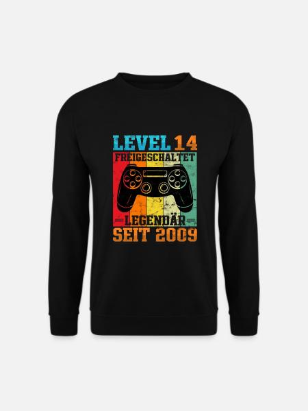 Gaming Geburtstag 2009 Level 14 - Unisex Pullover - Schwarz
