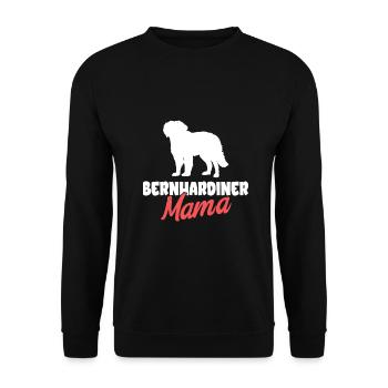 Bernhardiner Geschenk Hunde - Unisex Pullover - Schwarz - Vorne - Alina (178cm) & Michal (187cm)