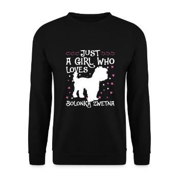 Bolonka Zwetna Chiens cadeaux - Sweat-shirt Unisexe - noir - Devant - Alina (178cm) & Michal (187cm)