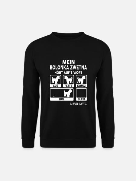 Bolonka Zwetna Geschenk Hunde - Unisex Pullover - Schwarz