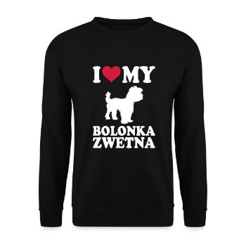 Bolonka Zwetna Chiens cadeaux - Sweat-shirt Unisexe - noir - Devant - Alina (178cm) & Michal (187cm)