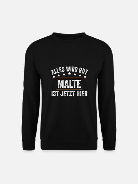 Malte Vorname Name Geburtstag - Unisex Pullover - Schwarz