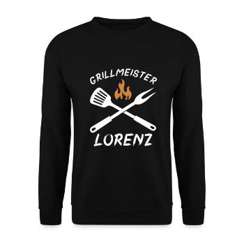 Grillmeister Lorenz - Unisex Pullover - Schwarz - Vorne - Alina (178cm) & Michal (187cm)