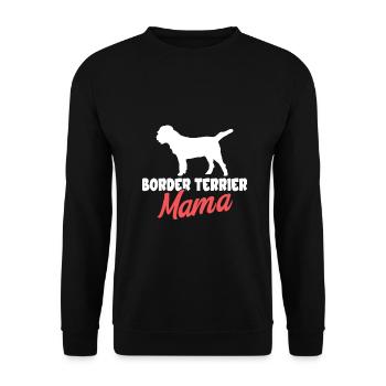 Border Terrier Cadeaux Chiens - Sweat-shirt Unisexe - noir - Devant - Alina (178cm) & Michal (187cm)
