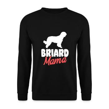 Briard Gift Dogs - Unisex Sweatshirt - black - Front - Alina (178cm) & Michal (187cm)
