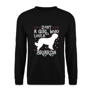 Briard Gift Dogs - Unisex Sweatshirt - black - Front - Alina (178cm) & Michal (187cm)