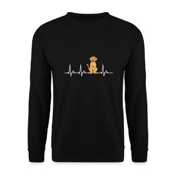 Broholmer Geschenk Hunde - Unisex Pullover - Schwarz - Vorne - Alina (178cm) & Michal (187cm)