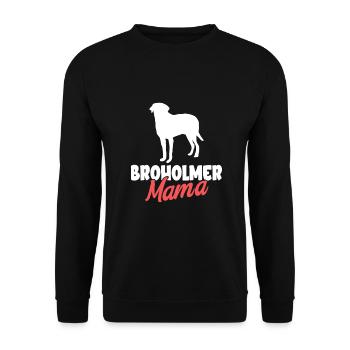 Broholmer Geschenk Hunde - Unisex Pullover - Schwarz - Vorne - Alina (178cm) & Michal (187cm)