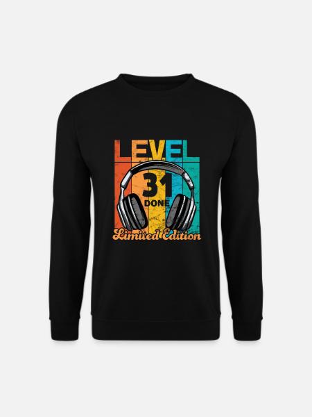 Gaming Geburtstag 31 Jahre Level 31 Complete - Unisex Pullover - Schwarz