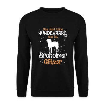 Broholmer Geschenk Hunde - Unisex Pullover - Schwarz - Vorne - Alina (178cm) & Michal (187cm)