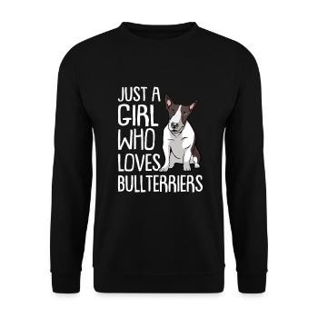 Bull Terrier Chiens cadeaux - Sweat-shirt Unisexe - noir - Devant - Alina (178cm) & Michal (187cm)