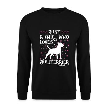 Bull Terrier Chiens cadeaux - Sweat-shirt Unisexe - noir - Devant - Alina (178cm) & Michal (187cm)
