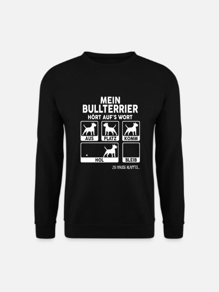 Bullterrier Geschenk Hunde - Unisex Pullover - Schwarz