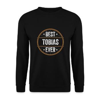 Meilleur Tobias Jamais Prénom Nom Cadeau - Sweat-shirt Unisexe - noir - Devant - Alina (178cm) & Michal (187cm)