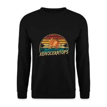 Xenoceratops Dinosaure Enfants Dino Cadeau - Sweat-shirt Unisexe - noir - Devant - Alina (178cm) & Michal (187cm)