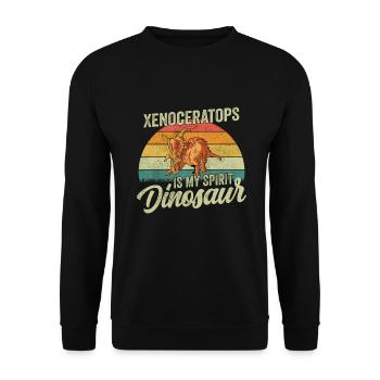 Xenoceratops Dinosaure Enfants Dino Cadeau - Sweat-shirt Unisexe - noir - Devant - Alina (178cm) & Michal (187cm)