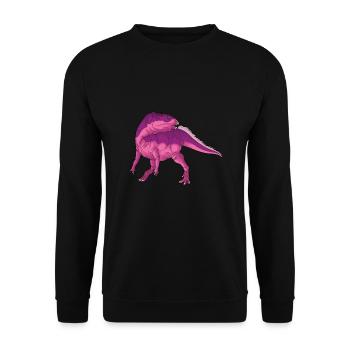 Yinlong Dinosaur Children Dino Gift - Unisex Sweatshirt - black - Front - Alina (178cm) & Michal (187cm)