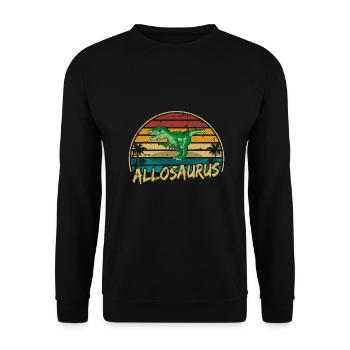 Allosaurus Dinosaure Enfants Dino Cadeau - Sweat-shirt Unisexe - noir - Devant - Alina (178cm) & Michal (187cm)