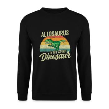 Allosaurus Dinosaure Enfants Dino Cadeau - Sweat-shirt Unisexe - noir - Devant - Alina (178cm) & Michal (187cm)