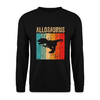 Allosaurus Dinosaure Enfants Dino Cadeau - Sweat-shirt Unisexe - noir - Devant - Alina (178cm) & Michal (187cm)