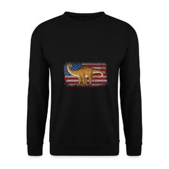 Apatosaurus Dinosaure Enfants Dino Cadeau - Sweat-shirt Unisexe - noir - Devant - Alina (178cm) & Michal (187cm)