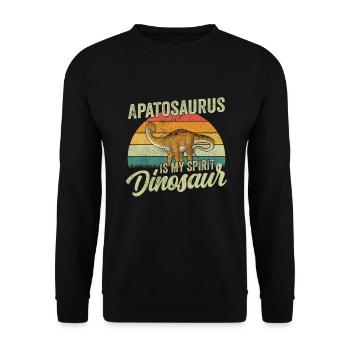 Apatosaurus Dinosaure Enfants Dino Cadeau - Sweat-shirt Unisexe - noir - Devant - Alina (178cm) & Michal (187cm)